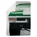 Begin Home Decor 60 x 80 in. Classic Dark Green Car-Sherpa Fleece Blanket 5545-6080-TR79
